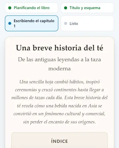 La demo gratuita escribiendo el primer capítulo en directo