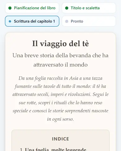 La demo gratuita mentre scrive il primo capitolo in diretta